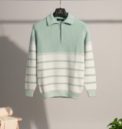 Imported Green White Collar Sweater for Men & Women | Premium Knit Sweater | Affordable Price | Whystore